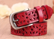 Floral Faux Leather Belt