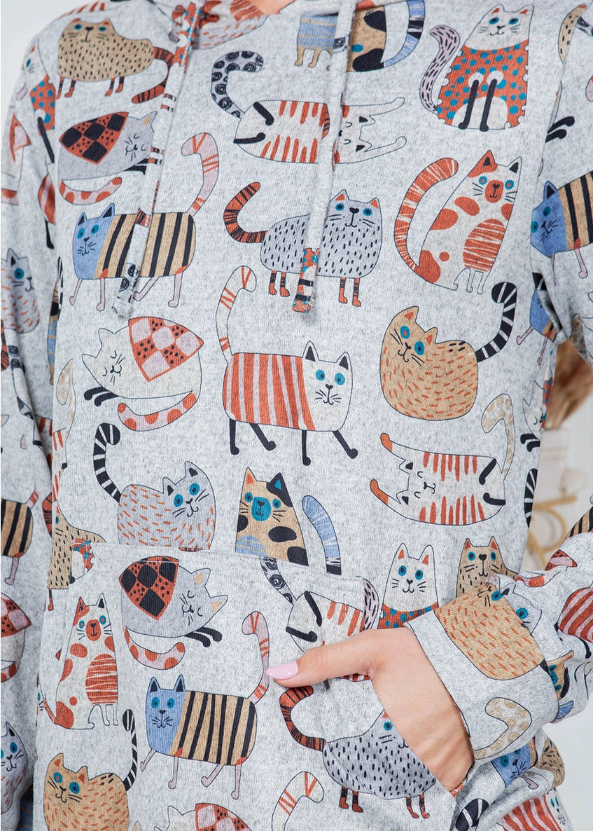 Comic Cat Hoodie
