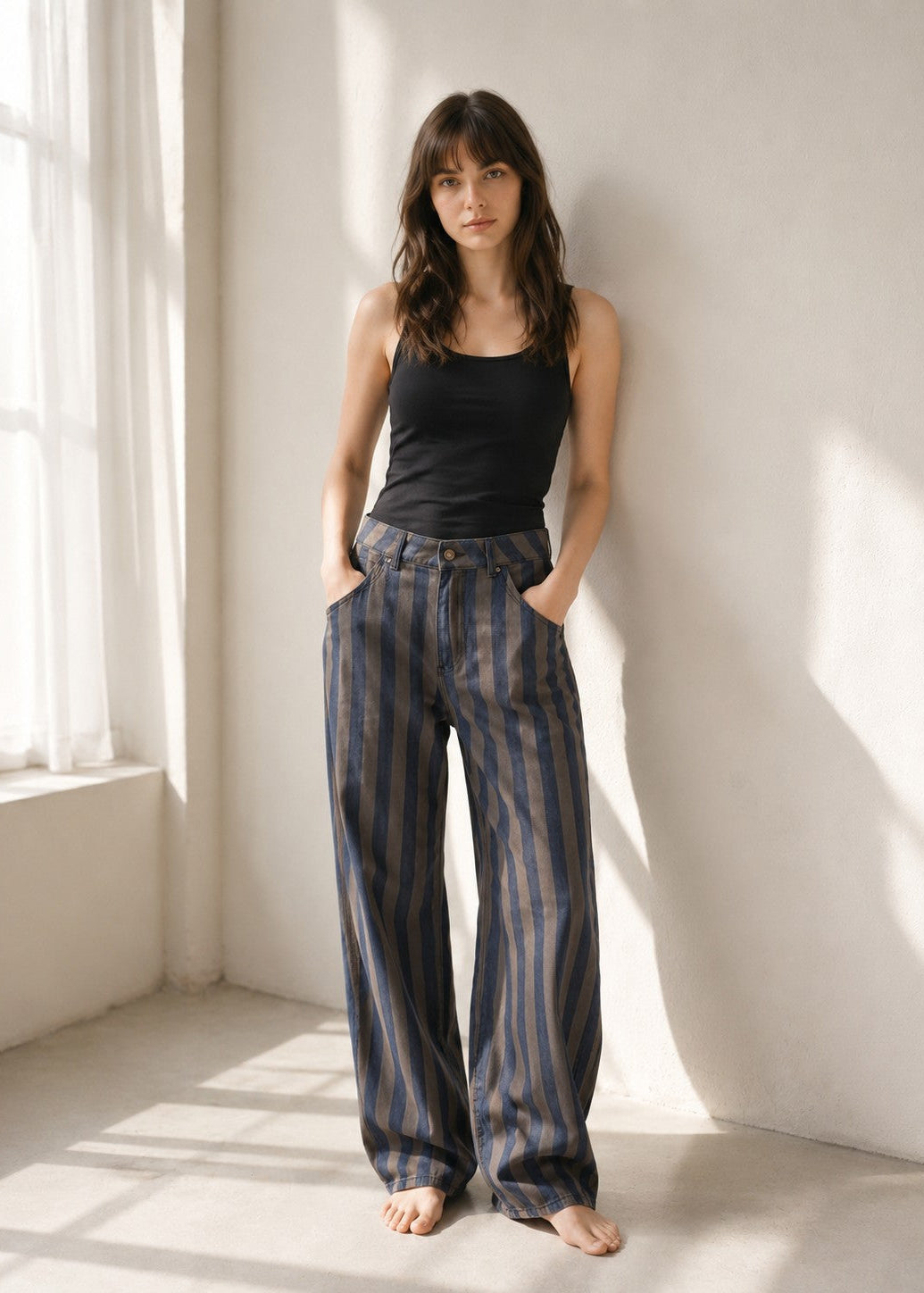 Carlina Striped Jeans