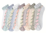 Floral Lace Trim Socks