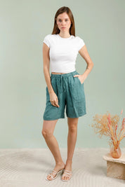 Linen Bermuda Shorts