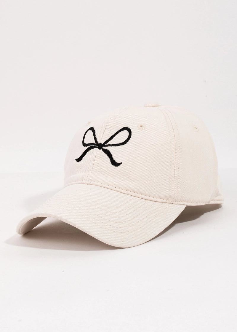 Ribbon Bow Print Cap