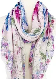 Hydrangea & Butterfly Scarf