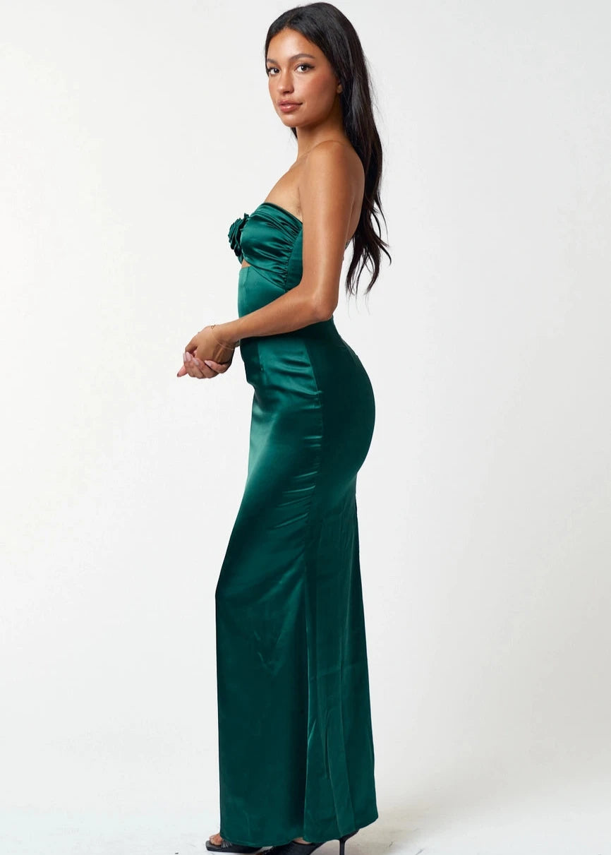 Rosie Satin Maxi Dress