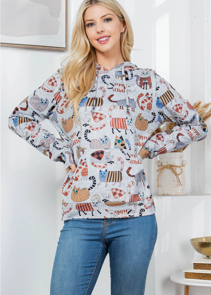 Comic Cat Hoodie