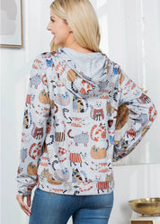 Comic Cat Hoodie