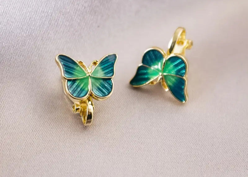 Butterfly Clip On Earrings