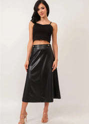 Aline Faux Leather Skirt