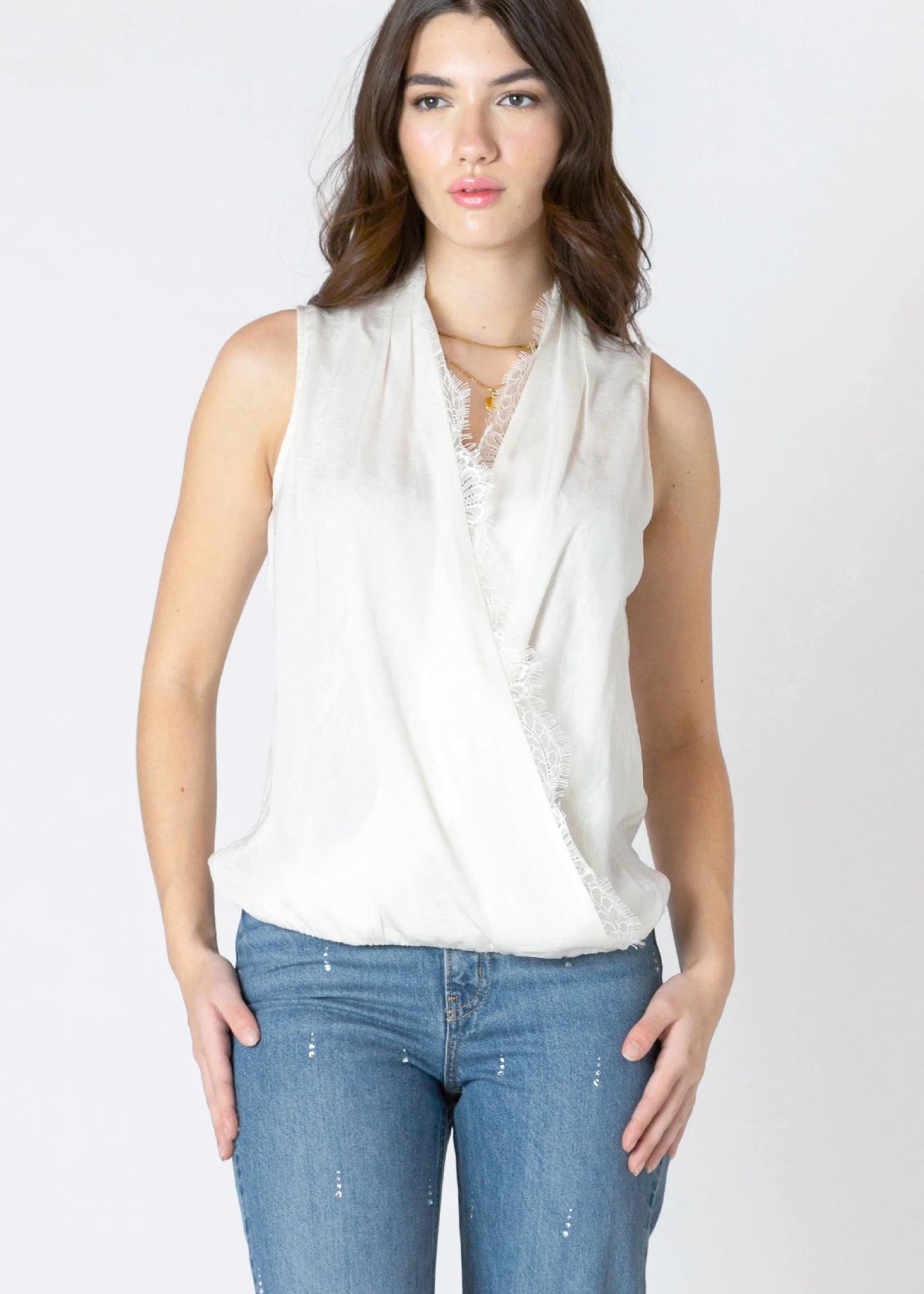 Lace Wrap Blouse