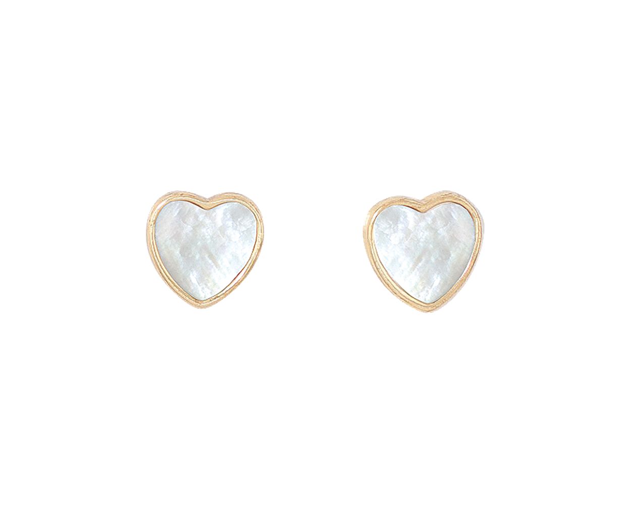 Gold/Pearl Heart Earrings