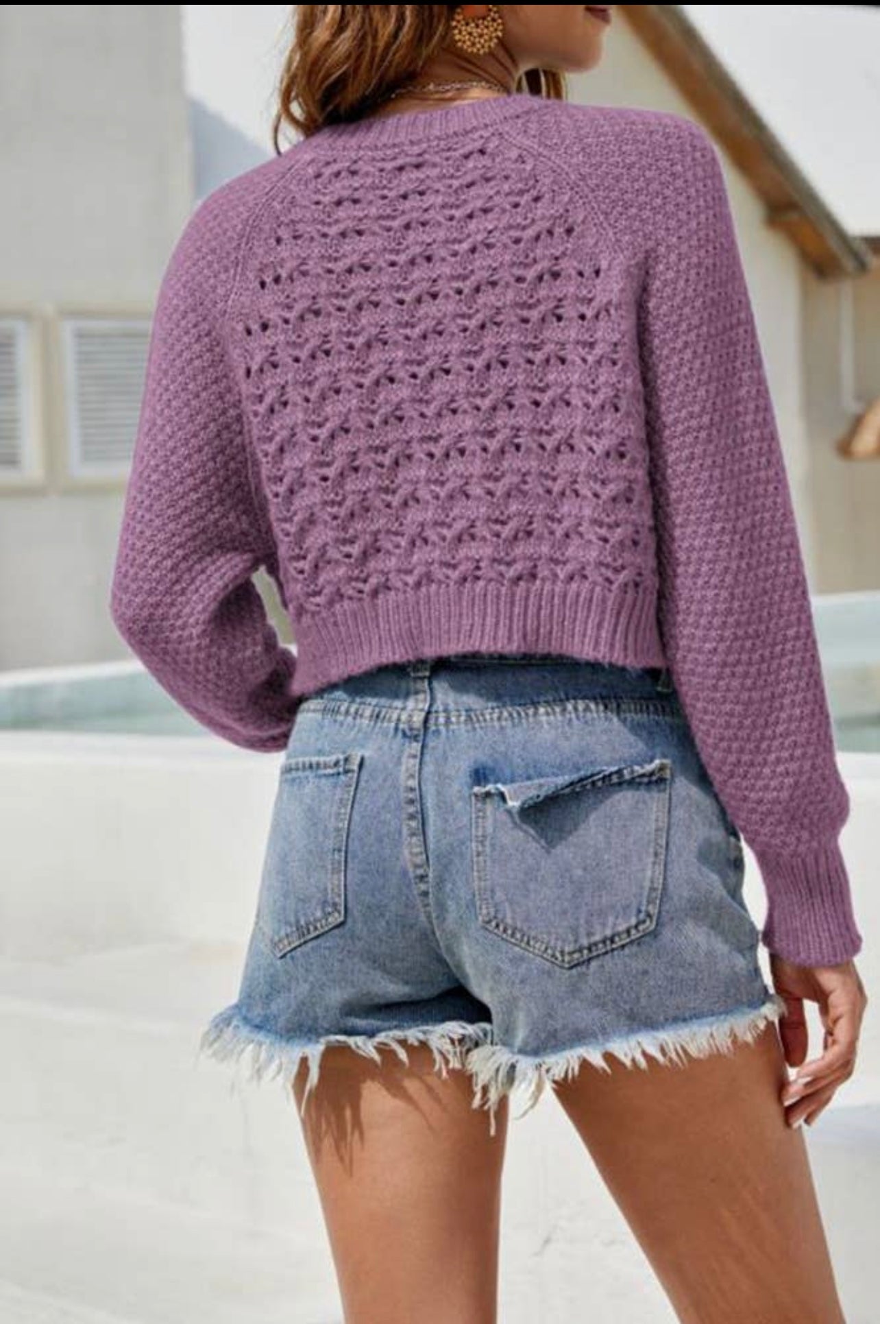 Cable Knit Short Cardigan